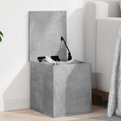 vidaXL Storage Box Concrete Grey 30x35x35 cm Engineered Wood