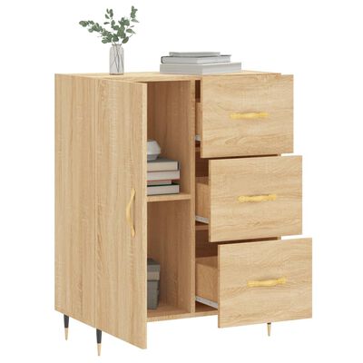 vidaXL Sideboard Sonoma Oak 69.5x34x90 cm Engineered Wood