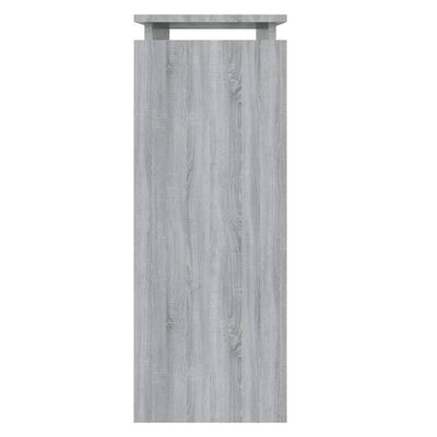 vidaXL Console Table Grey Sonoma 80x30x80 cm Engineered Wood