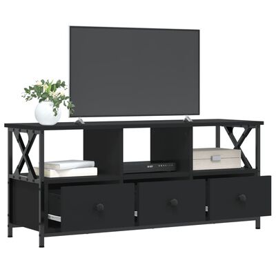 vidaXL TV Cabinet Black 102x33x45 cm Engineered Wood&Iron