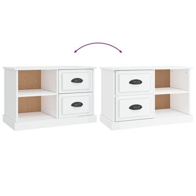 vidaXL TV Cabinet High Gloss White 73x35.5x47.5 cm Engineered Wood