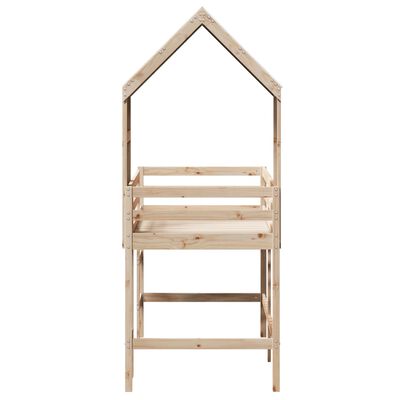 vidaXL Loft Bed with Ladder and Roof without Mattress 80x200 cm