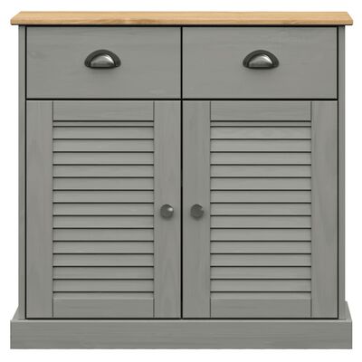 vidaXL Highboard VIGO Grey 78x40x175 cm Solid Wood Pine