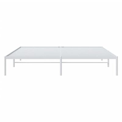 vidaXL Metal Bed Frame without Mattress White 193x203 cm