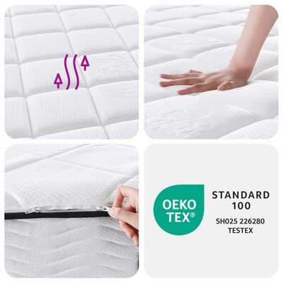 vidaXL Pocket Spring Mattress Medium Plus 90x200 cm