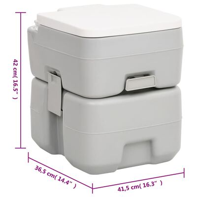 vidaXL Portable Camping Toilet and Handwash Stand Set