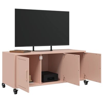 vidaXL TV Cabinet Pink 100.5x39x43.5 cm Steel