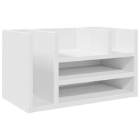 vidaXL Desk Organiser White 44.5x24x25 cm Engineered wood
