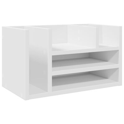 vidaXL Desk Organiser White 44.5x24x25 cm Engineered wood