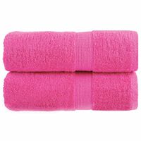 vidaXL Premium Washcloths 2 pcs Pink 30x30 cm 600 gsm 100% Cotton