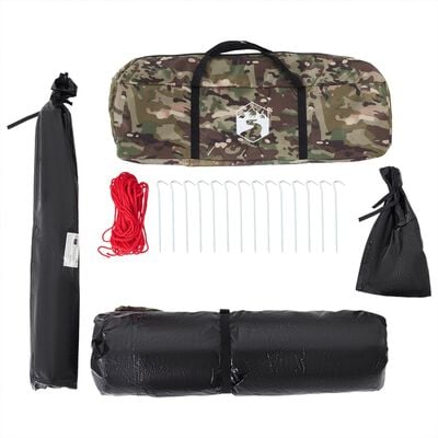 vidaXL Fishing Tent 4-Person Camouflage Waterproof