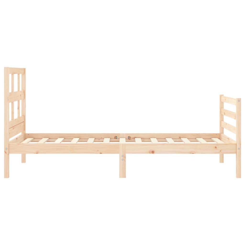 vidaXL Bed Frame without Mattress Single Solid Wood