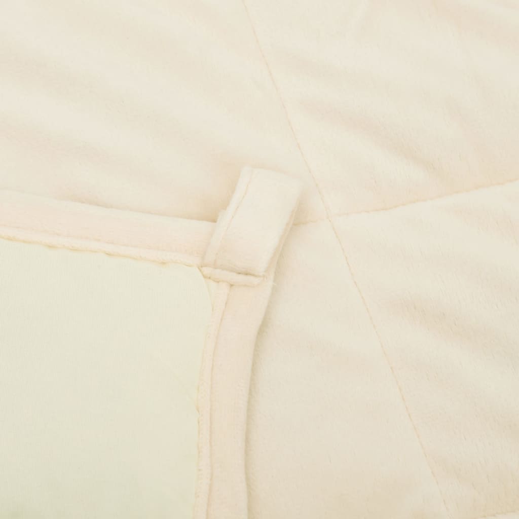 vidaXL Weighted Blanket Light Cream 137x200 cm Single 6 kg Fabric