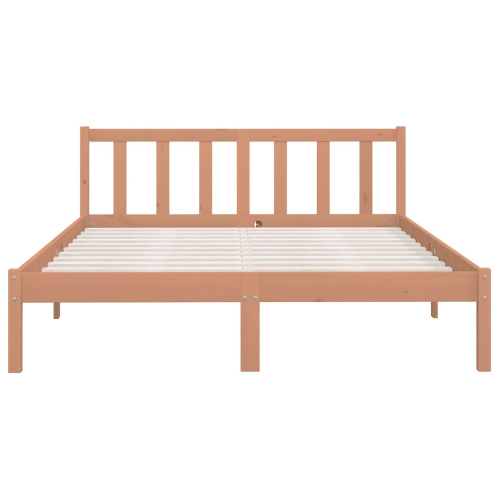 vidaXL Bed Frame without Mattress Honey Brown Solid Wood 120x200 cm