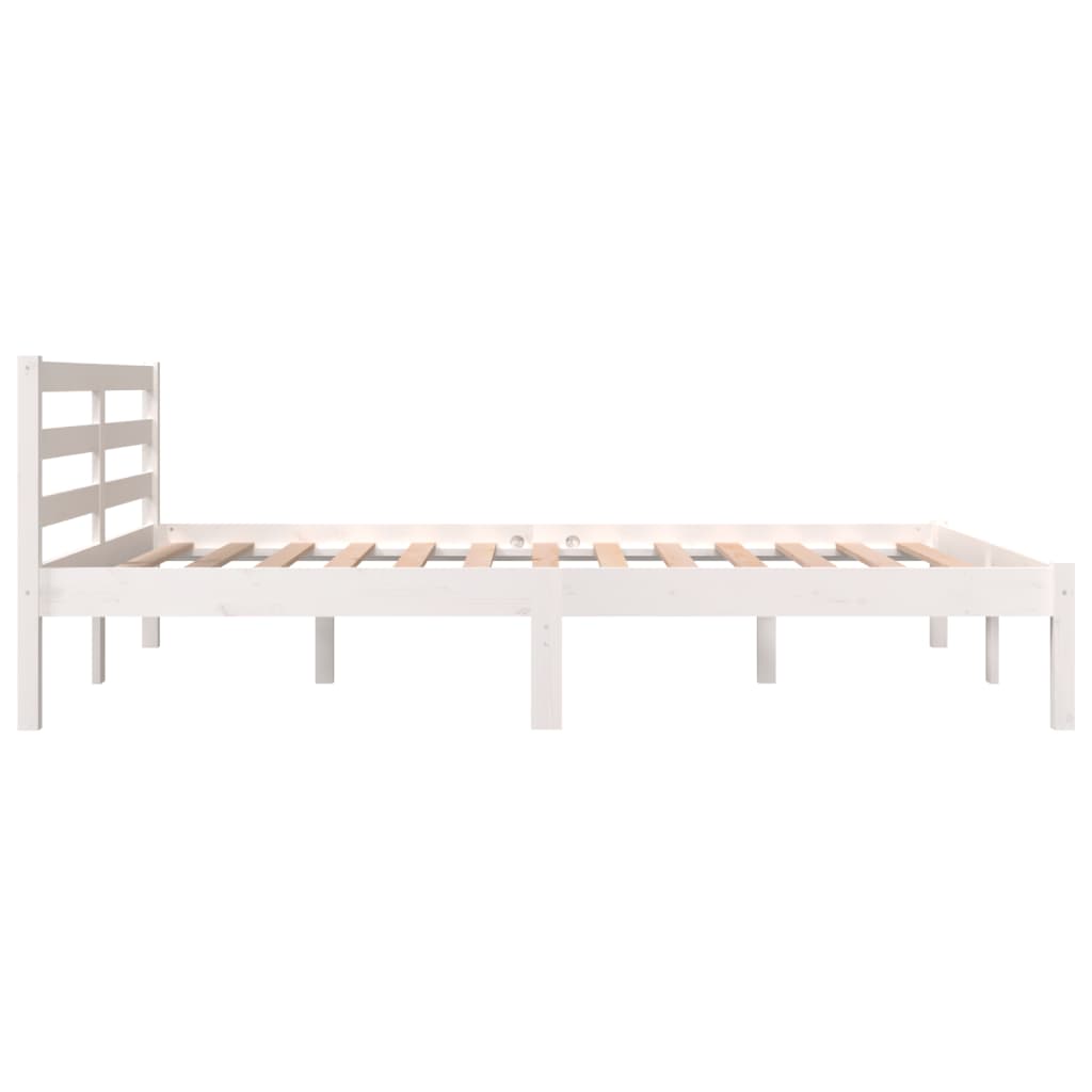 vidaXL Bed Frame without Mattress 120x190 cm Small Double White Small Double