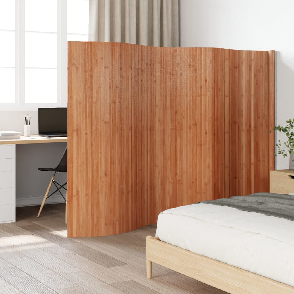 vidaXL Room Divider Brown 165x400 cm Bamboo