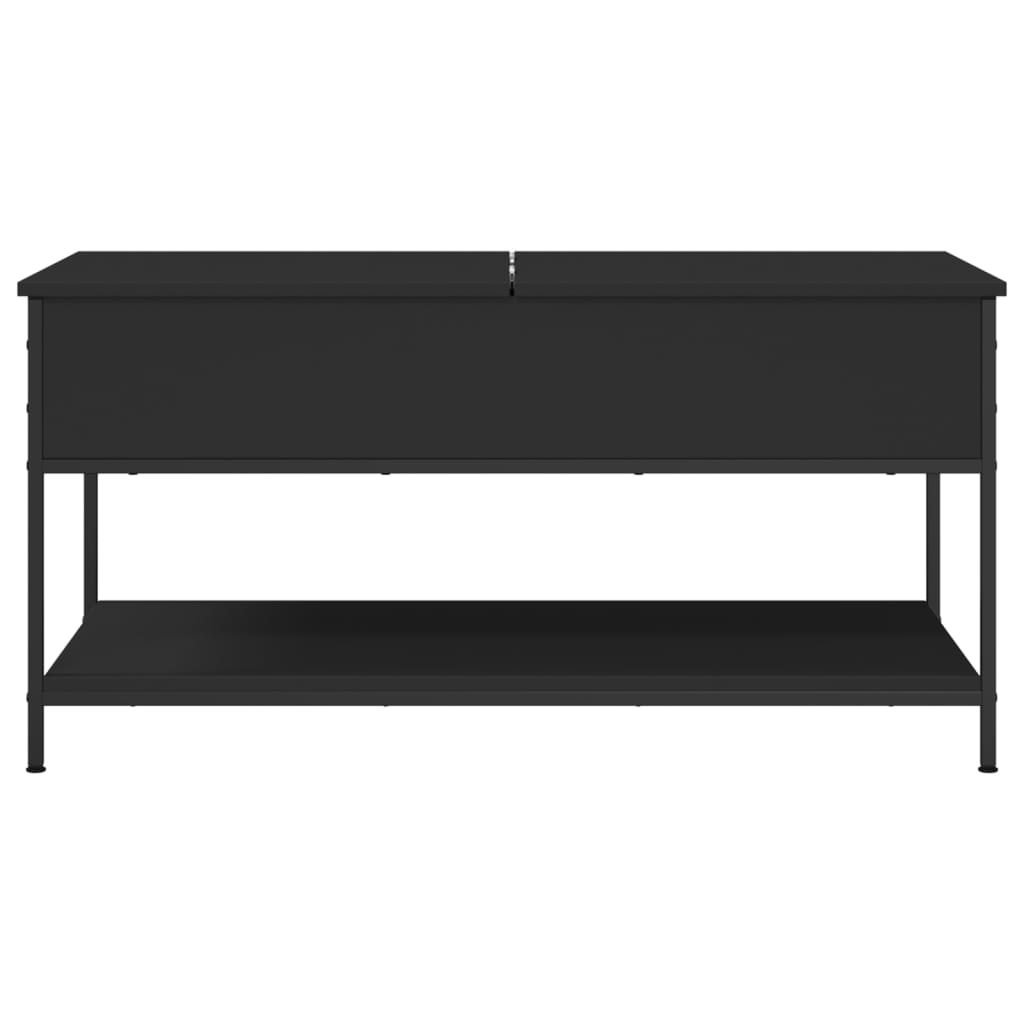 vidaXL Coffee Table Black 100x50x50 cm Engineered Wood and Metal