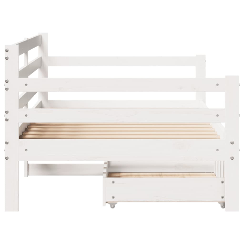 vidaXL Daybed with Drawers without Mattress 90x200 cm Solid Wood