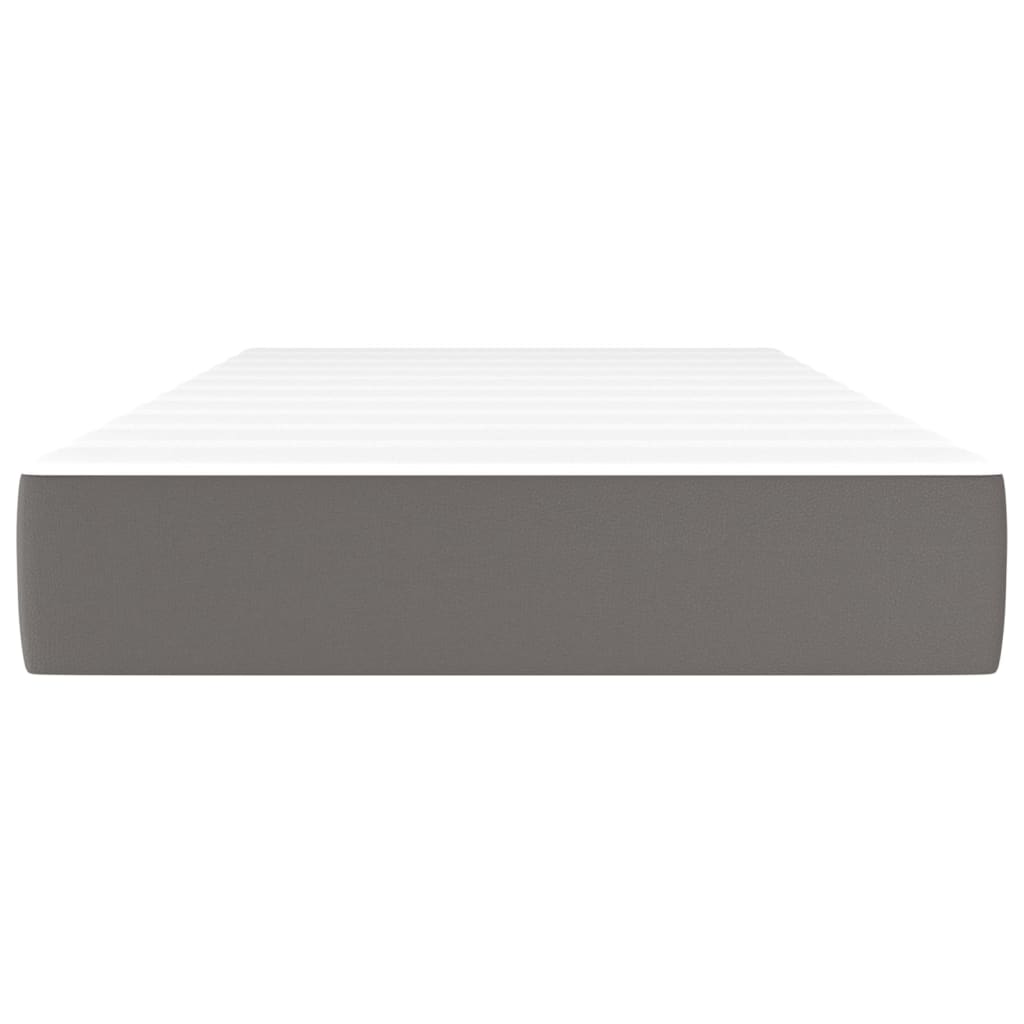 vidaXL Pocket Spring Bed Mattress Grey 80x200x20 cm Faux Leather