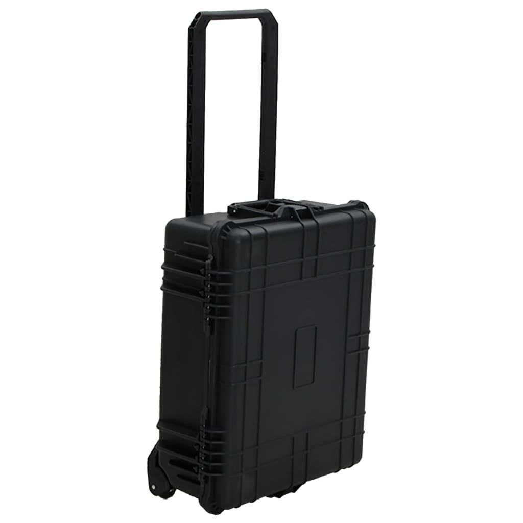 vidaXL Wheeled Flight Case Black 63x50x23 cm PP