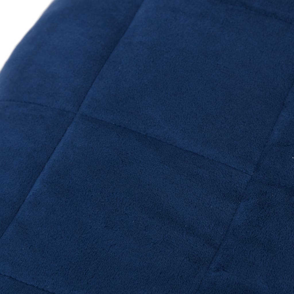 vidaXL Weighted Blanket Blue 220x230 cm King 11 kg Fabric