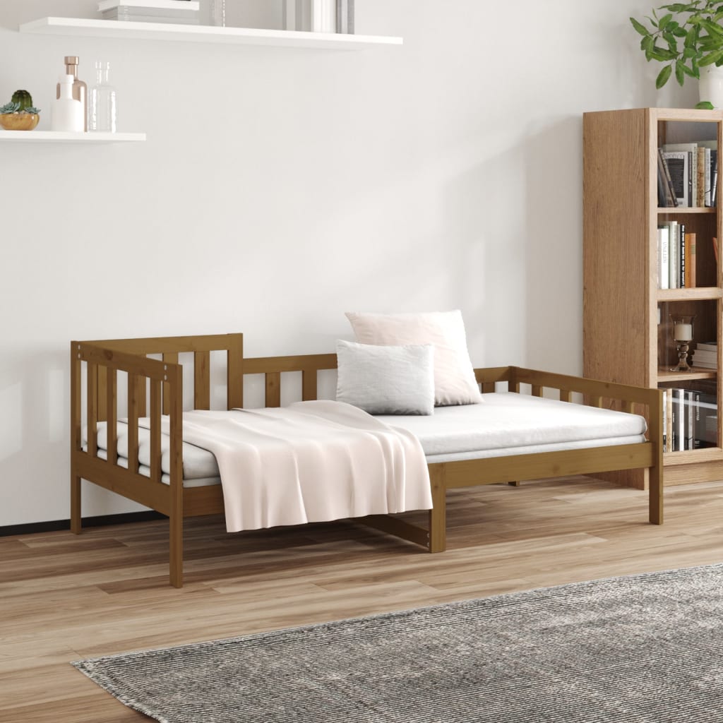 vidaXL Day Bed without Mattress Honey Brown 90x190 cm Single Solid Wood Pine