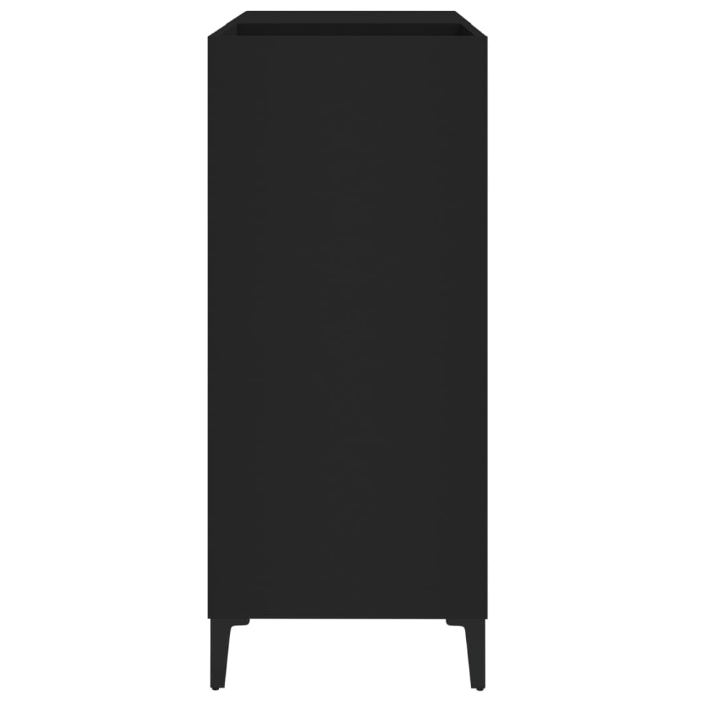 vidaXL Record Cabinet Black 84.5x38x89 cm Engineered Wood