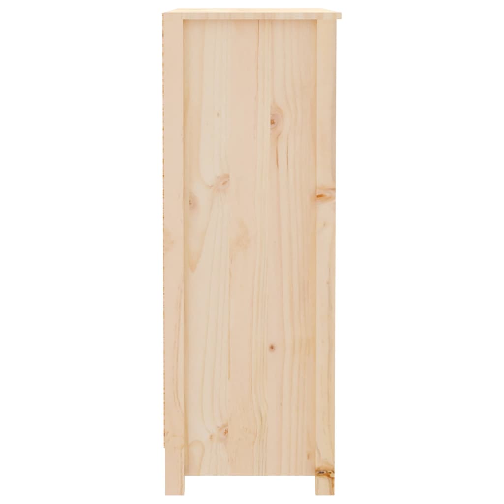 vidaXL Book Cabinet 80x35x97 cm Solid Wood Pine