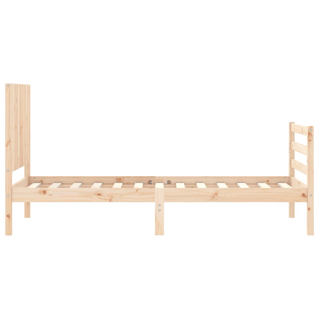 vidaXL Bed Frame without Mattress Small Single Solid Wood