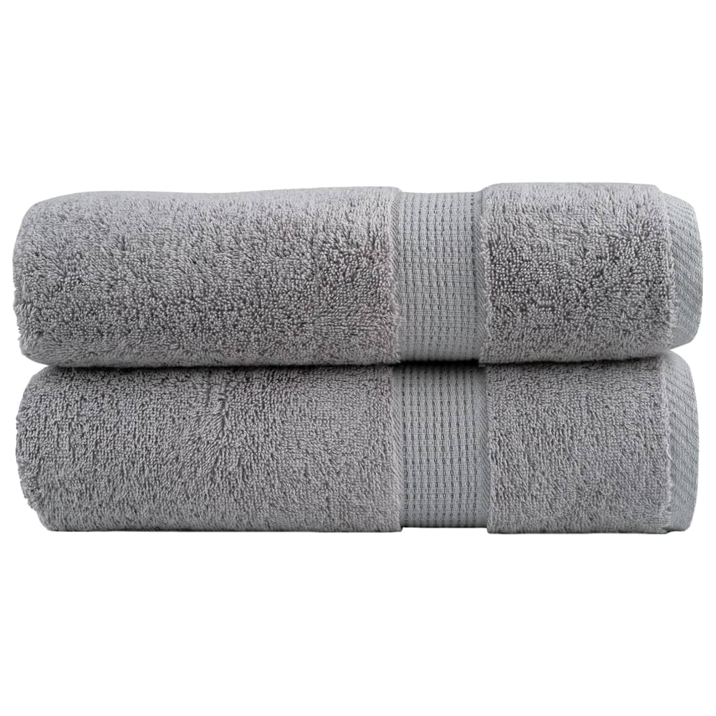 vidaXL Premium Shower Towels SOLUND 2pcs Grey 70x140cm 600gsm