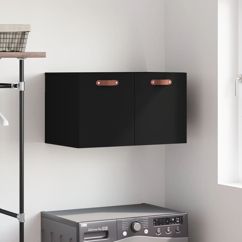 vidaXL Wall Cabinet Black 60x36.5x35 cm Engineered Wood