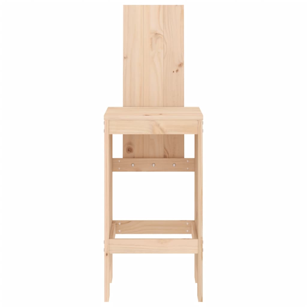 vidaXL Bar Stools 2 pcs 40x42x120 cm Solid Wood Pine