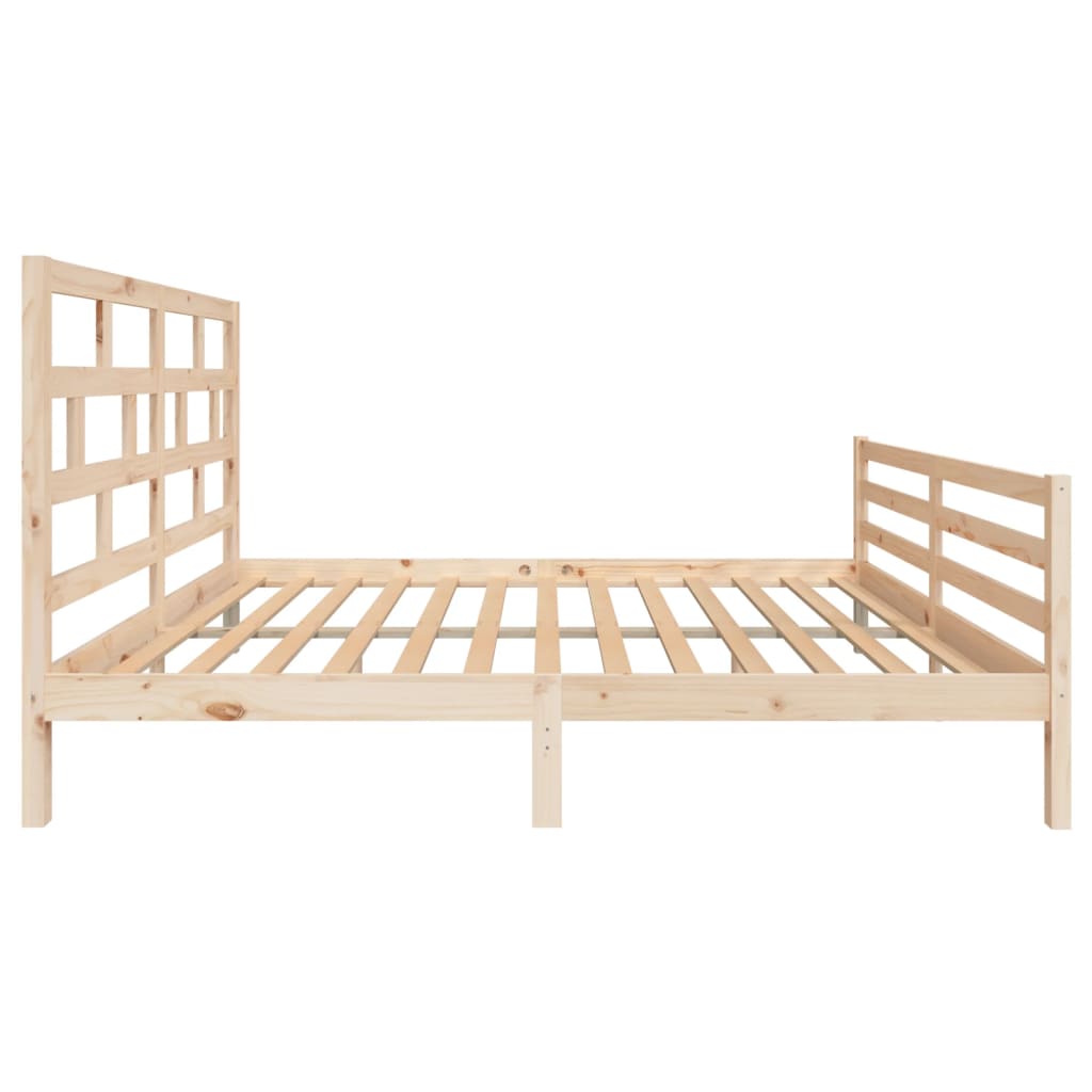 vidaXL Bed Frame without Mattress King Size Solid Wood