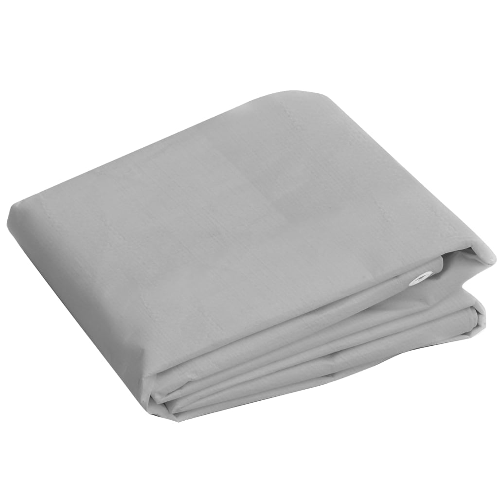 vidaXL Tarpaulin 260 g/m² 4x4 m Grey HDPE