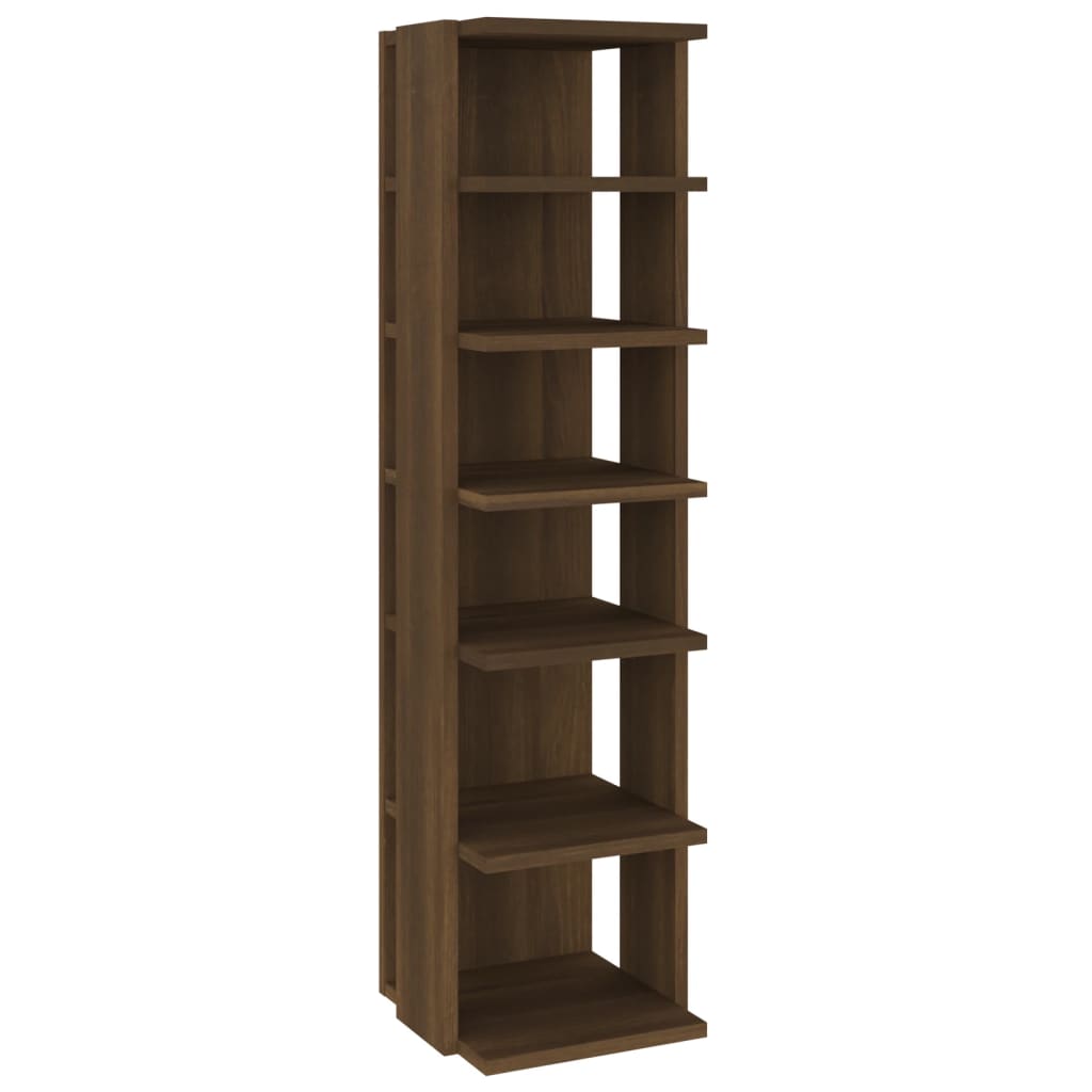 vidaXL Shoe Racks 2 pcs Brown Oak 27.5x27x102 cm Engineered Wood