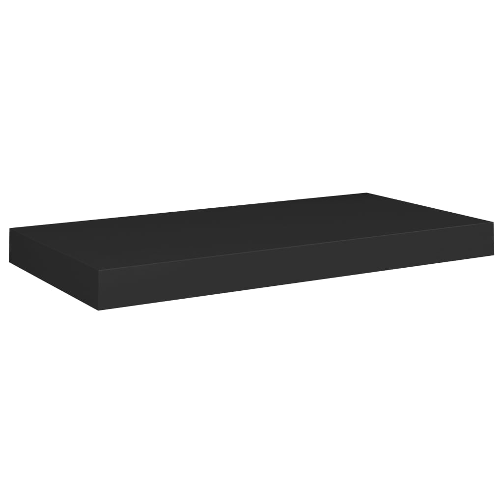 vidaXL Floating Wall Shelves 4 pcs Black 50x23x3.8 cm MDF