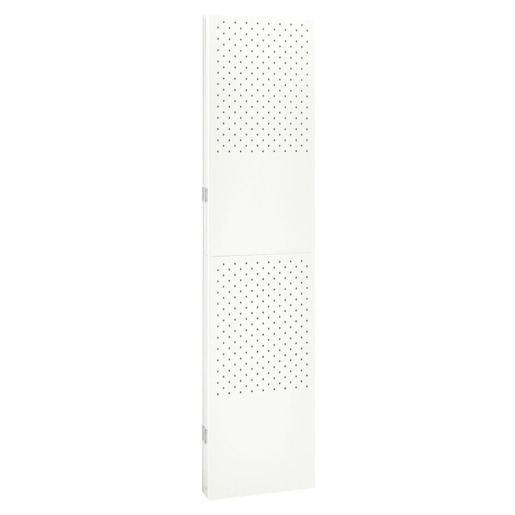 vidaXL 4-Panel Room Dividers 2 pcs White 160x180 cm Steel