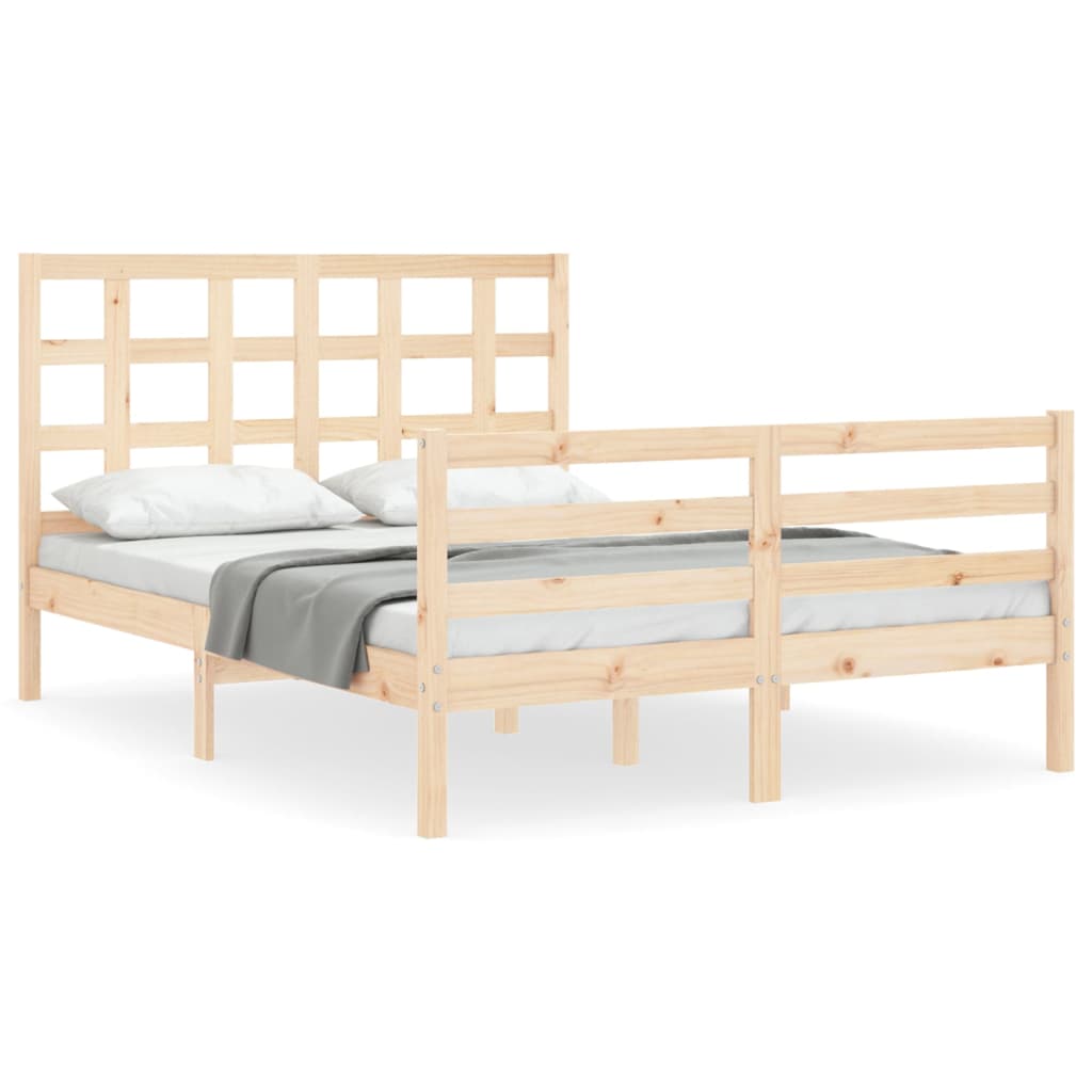 vidaXL Bed Frame without Mattress 140x190 cm Solid Wood