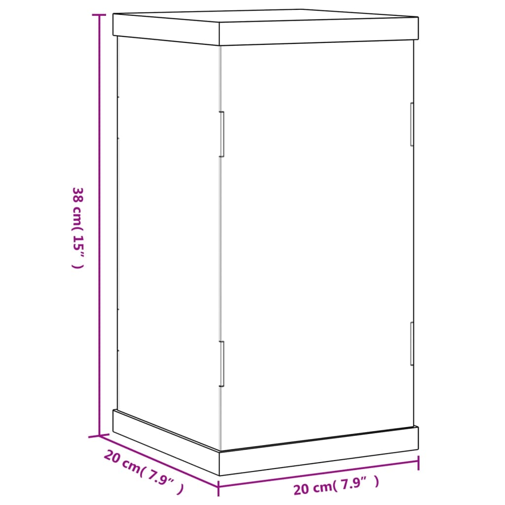 vidaXL Display Box Transparent 20x20x38 cm Acrylic