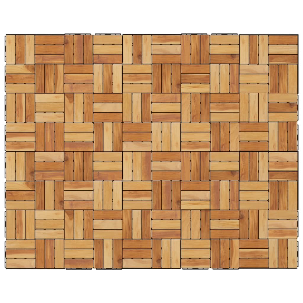 vidaXL Decking Tiles 20 pcs 30x30 cm Solid Wood Teak