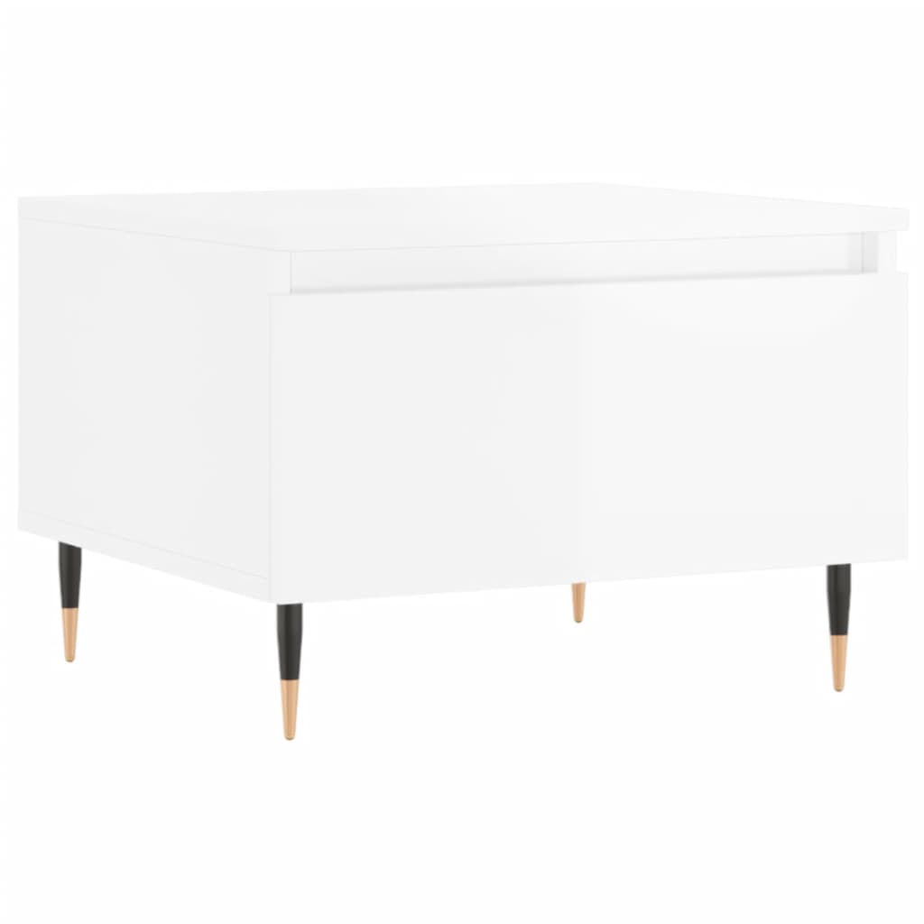 vidaXL Coffee Tables 2 pcs High Gloss White 50x46x35 cm Engineered Wood