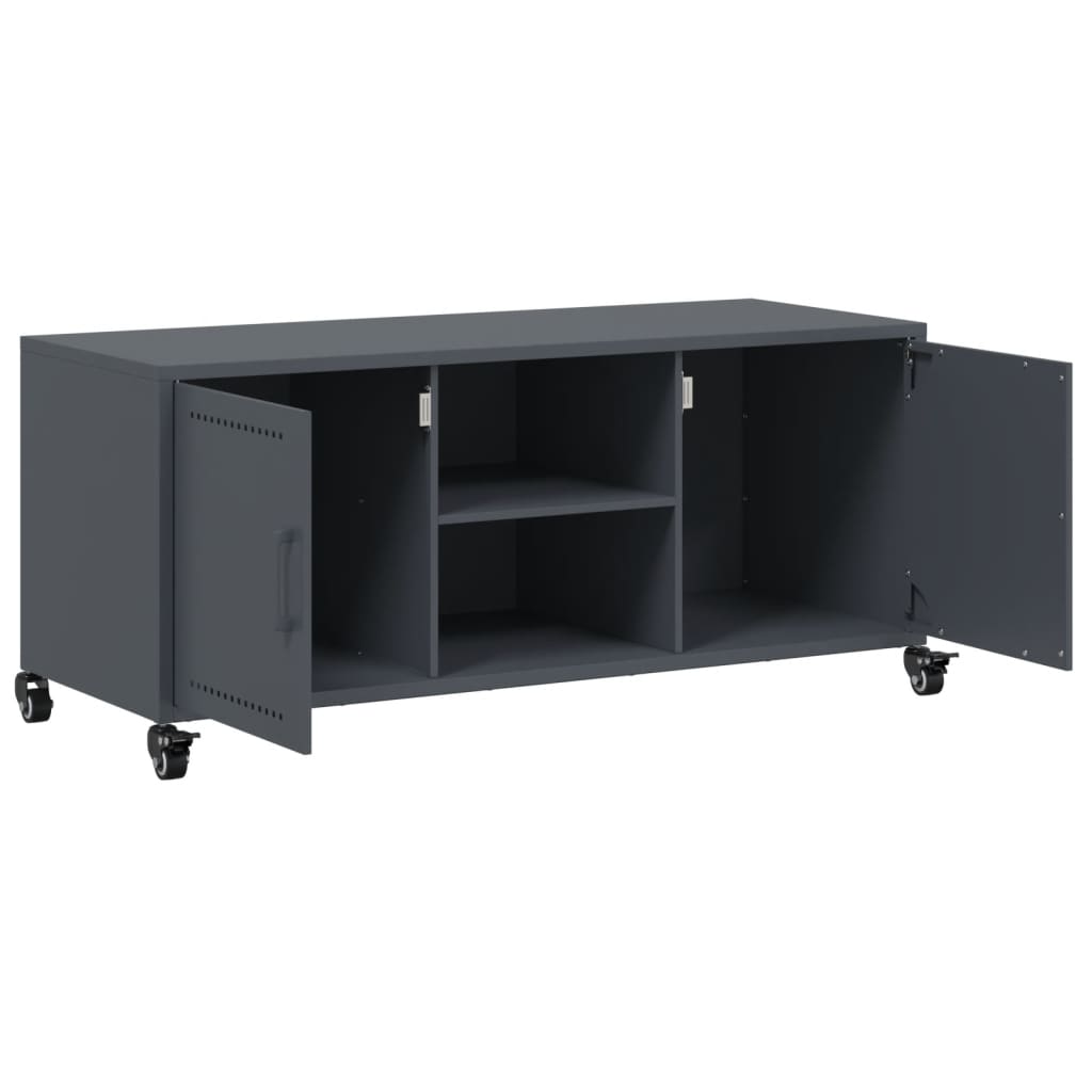 vidaXL TV Cabinet Anthracite 100.5x39x43.5 cm Steel