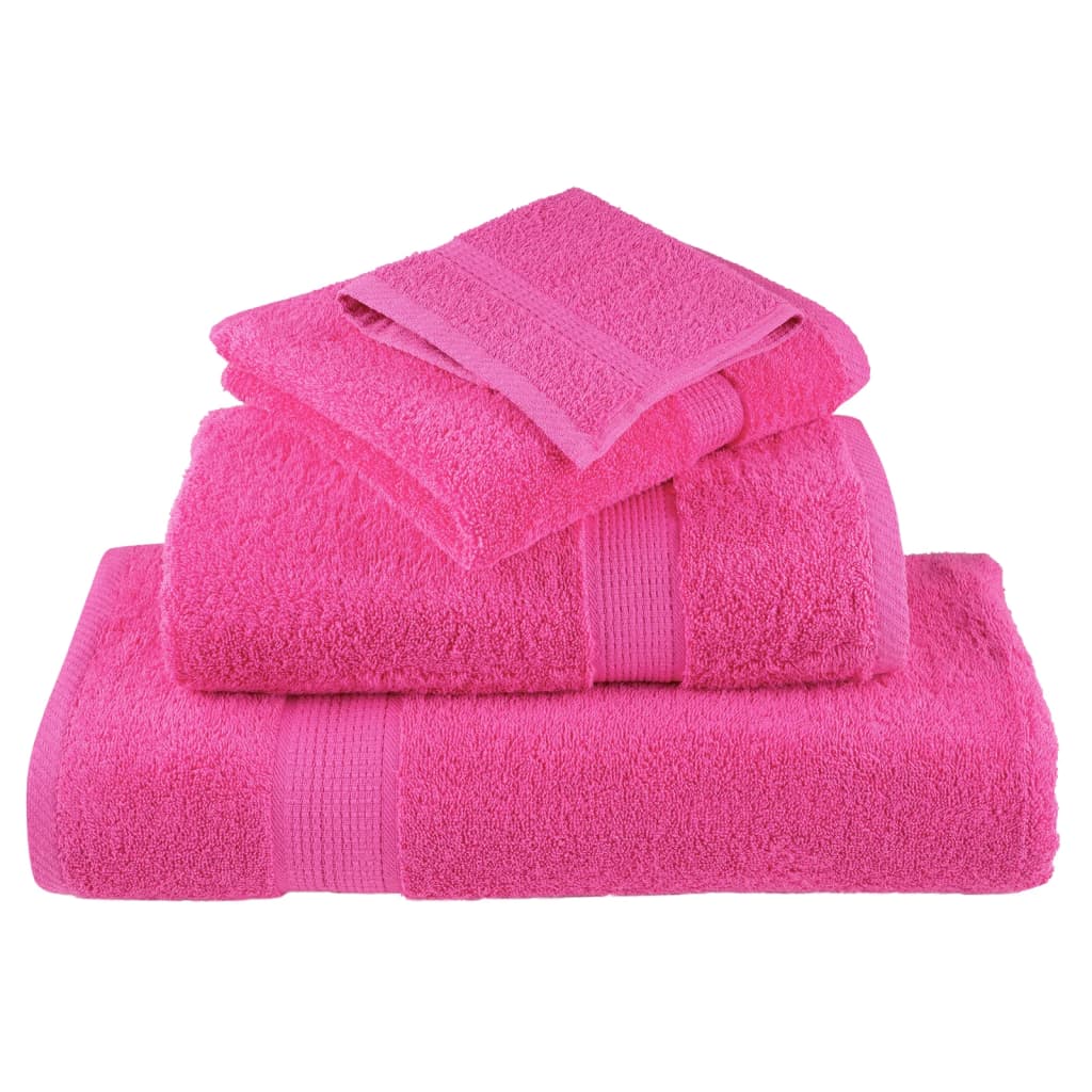 vidaXL 8 Piece Premium Towel Set SOLUND Pink 600 gsm