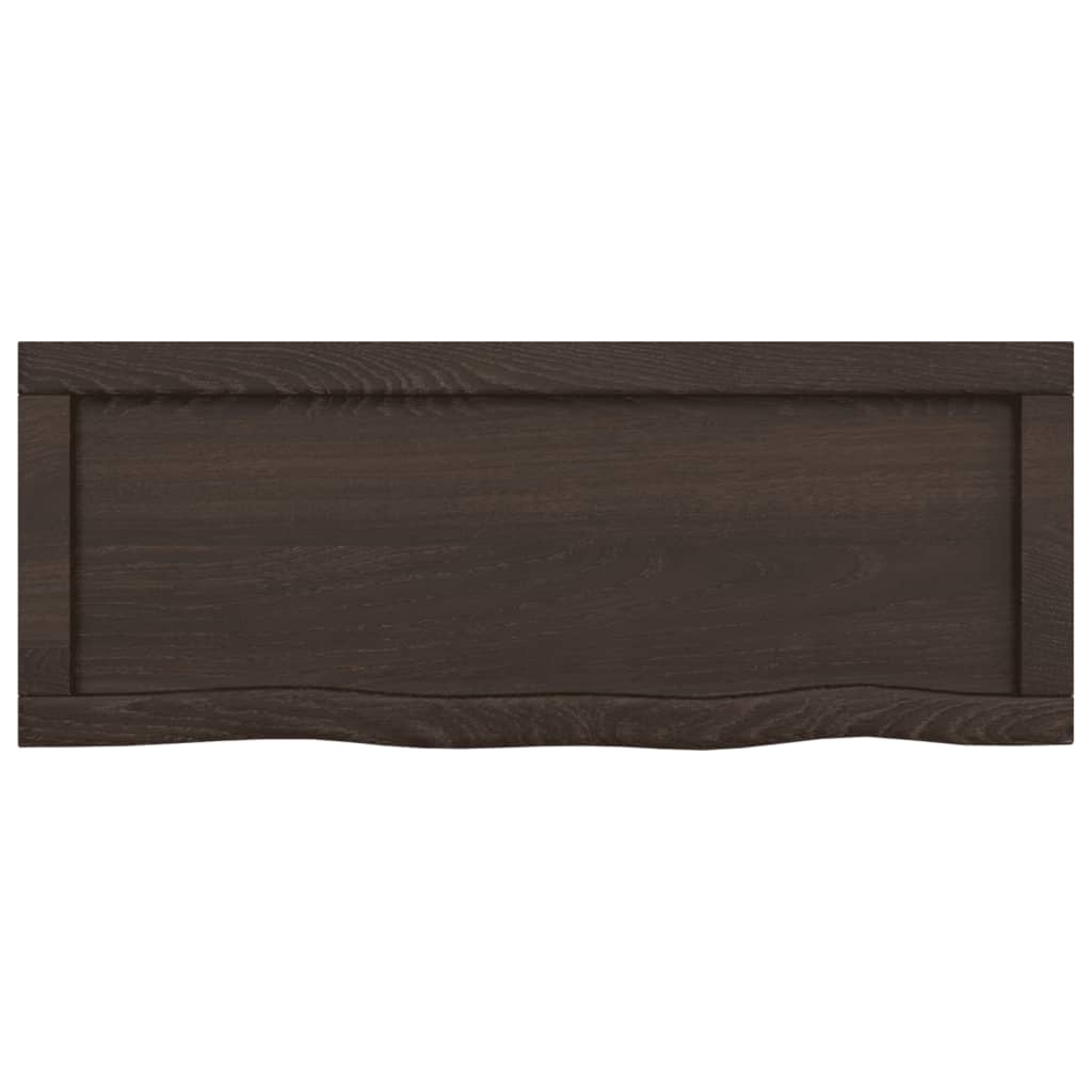 vidaXL Bathroom Countertop Dark Brown 80x30x(2-4) cm Treated Solid Wood