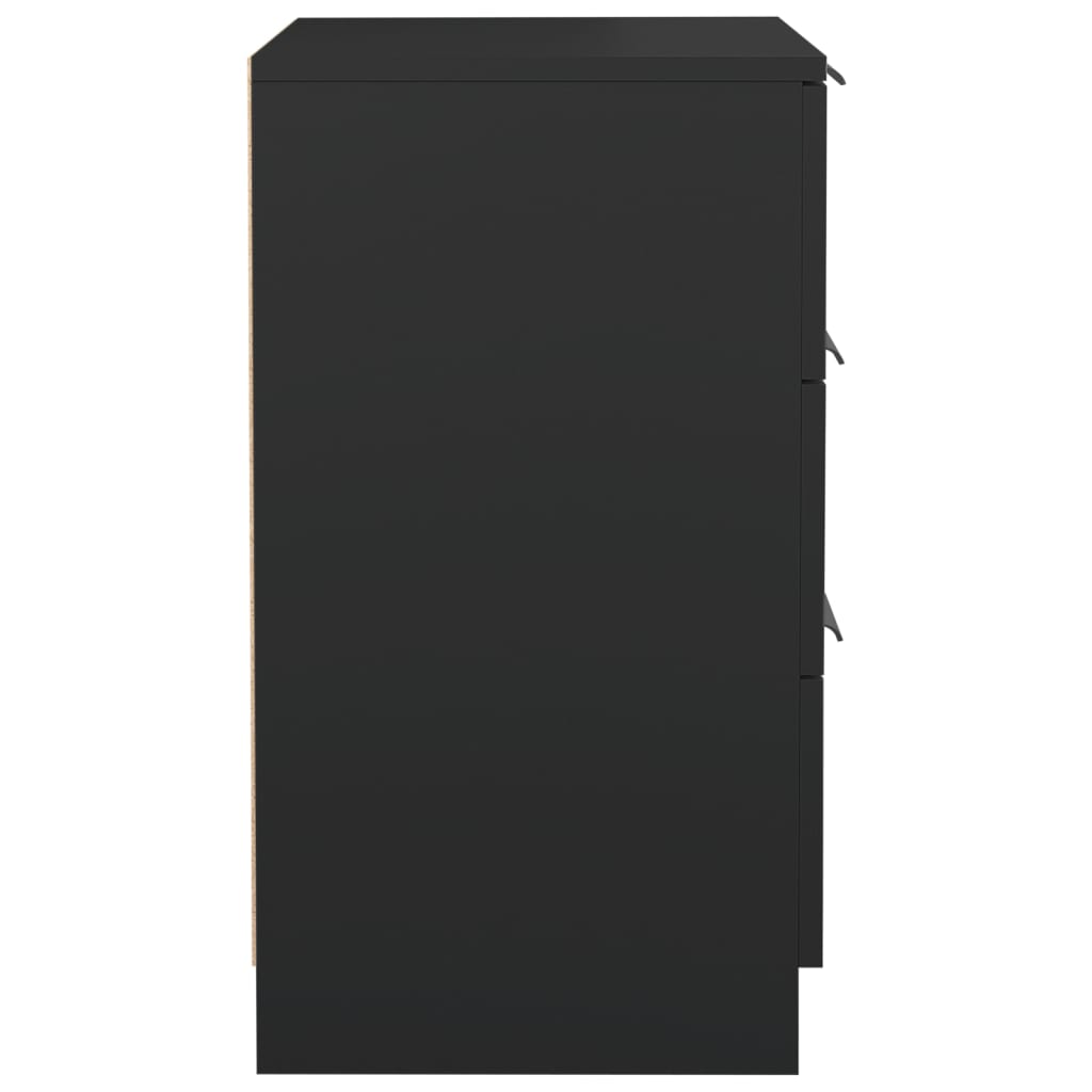 vidaXL Bedside Cabinet Black 40x36x65 cm