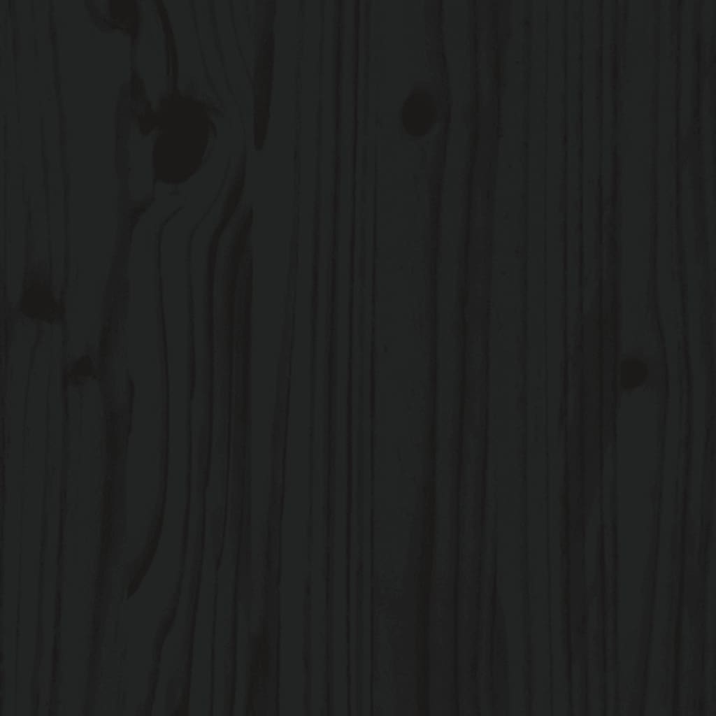 vidaXL Stack Bed Black 80x200 cm Solid Wood Pine