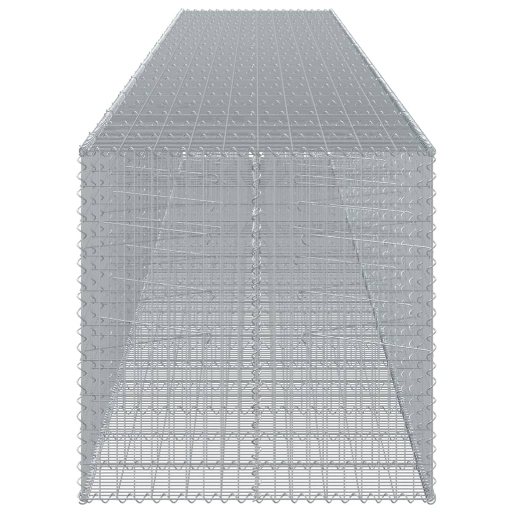 vidaXL Gabion Basket with Cover 1150x100x100 cm Galvanised Iron