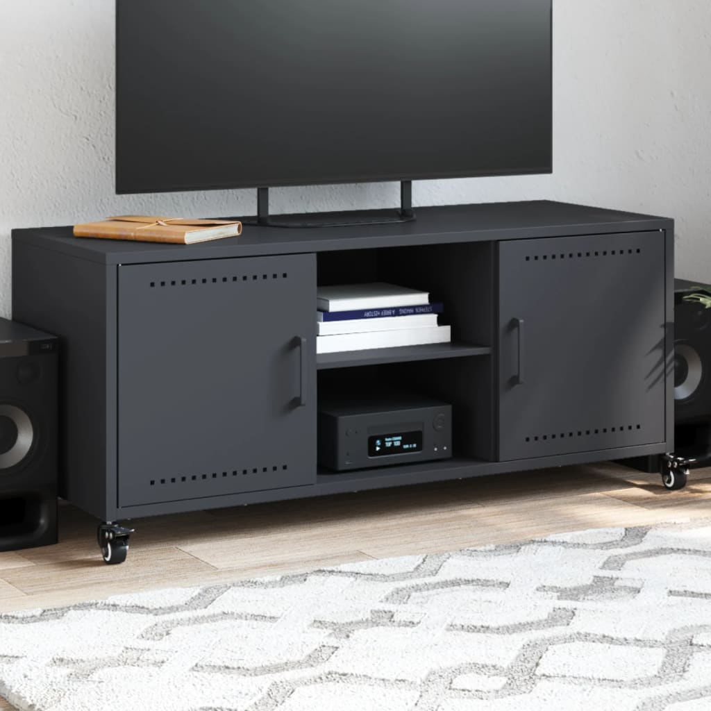 vidaXL TV Cabinet Anthracite 100.5x39x43.5 cm Steel