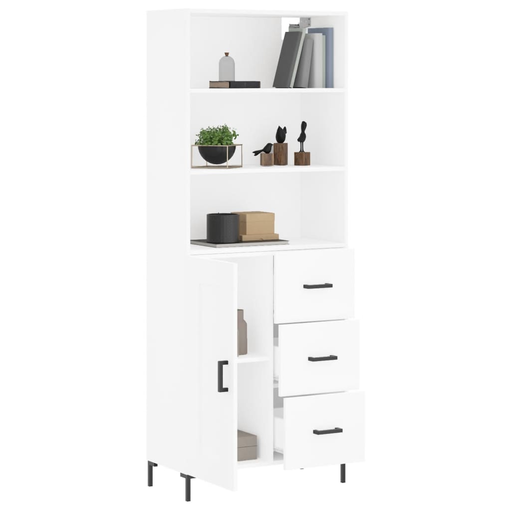 vidaXL Highboard White 69.5x34x180 cm Engineered Wood