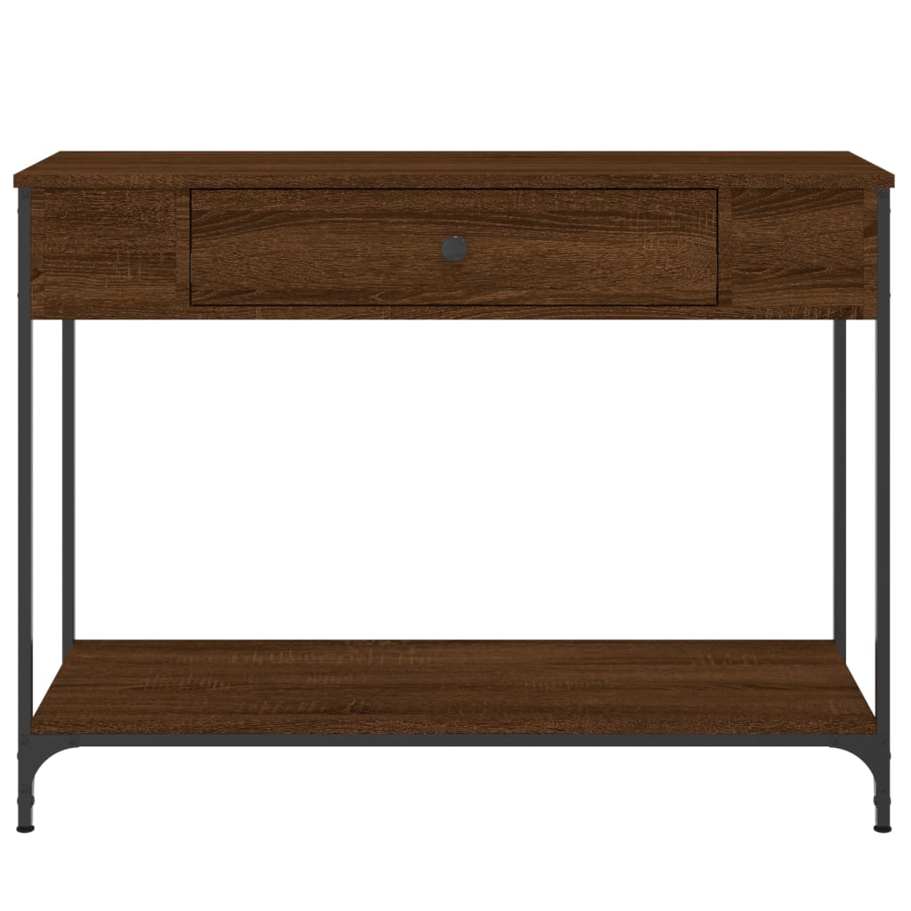 vidaXL Console Table Brown Oak 100x34.5x75 cm Engineered Wood